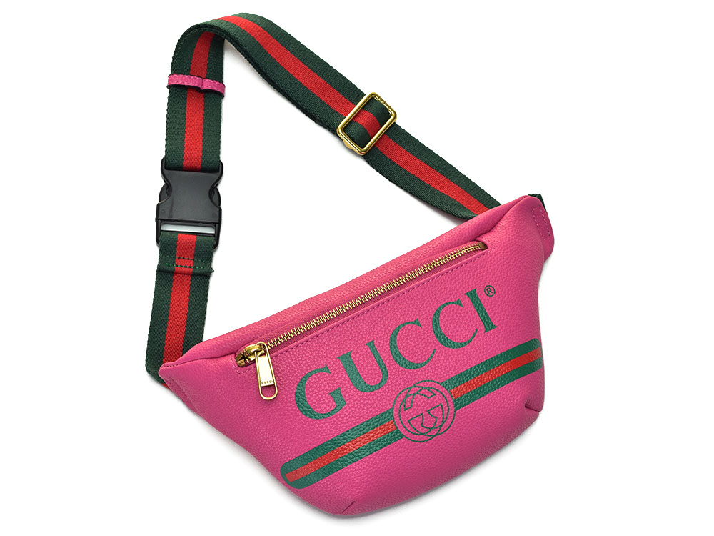 Toe Collection | Tas Gucci Belt Print Leather Small Pink Semi Premium